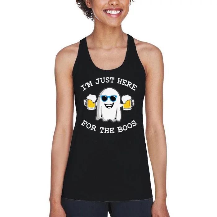 Funny Halloween IM Just Here For Boos Women's Racerback Tank