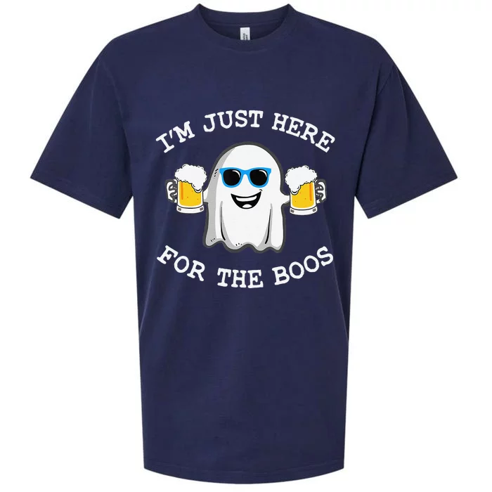 Funny Halloween IM Just Here For Boos Sueded Cloud Jersey T-Shirt