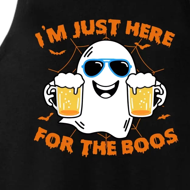 Funny Halloween Im Just Here For The Boos Costume Gift Ladies Tri-Blend Wicking Tank