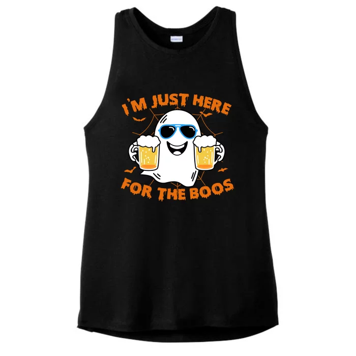 Funny Halloween Im Just Here For The Boos Costume Gift Ladies Tri-Blend Wicking Tank