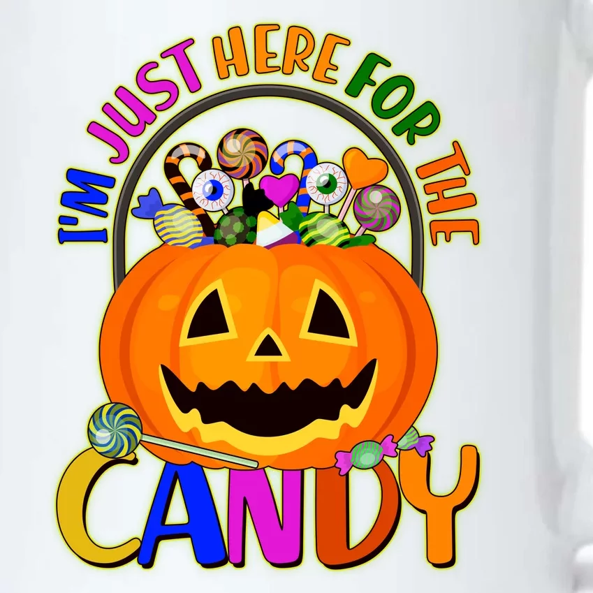 Funny Halloween I'm Just Here For The Candy Black Color Changing Mug