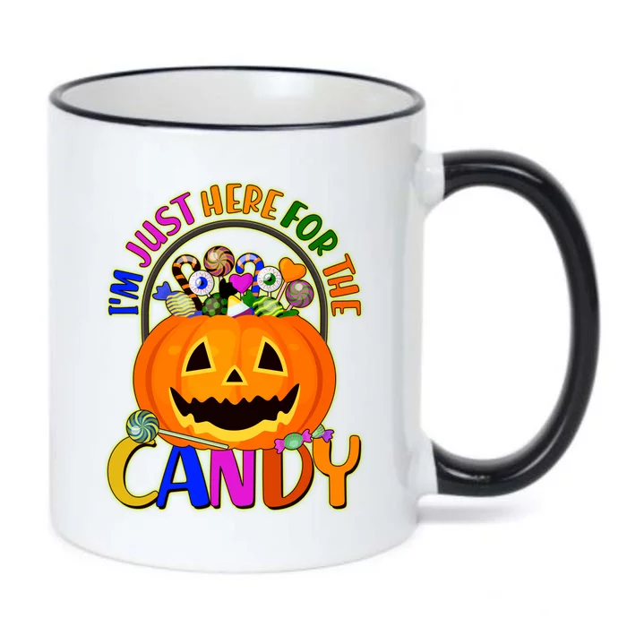 Funny Halloween I'm Just Here For The Candy Black Color Changing Mug