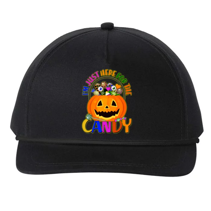 Funny Halloween I'm Just Here For The Candy Snapback Five-Panel Rope Hat