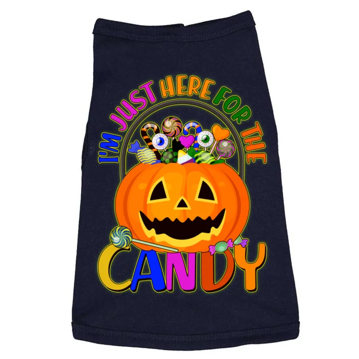 Funny Halloween I'm Just Here For The Candy Doggie Tank