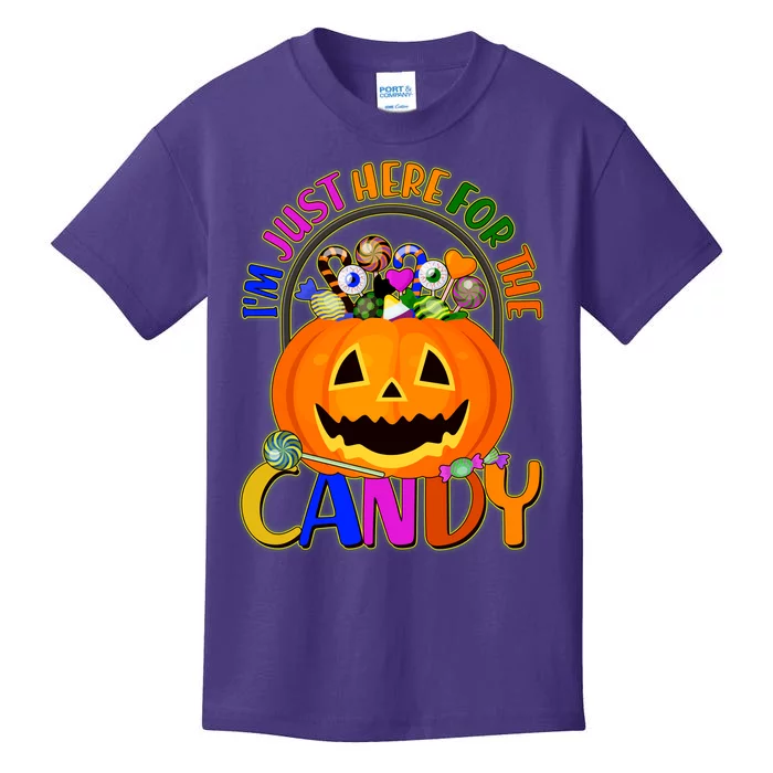 Funny Halloween I'm Just Here For The Candy Kids T-Shirt