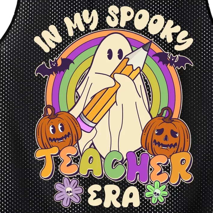 Funny Halloween In My Spooky Teacher Era Mesh Reversible Basketball Jersey Tank