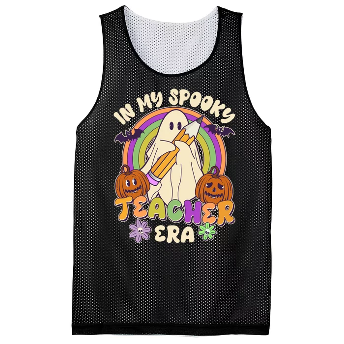 Funny Halloween In My Spooky Teacher Era Mesh Reversible Basketball Jersey Tank