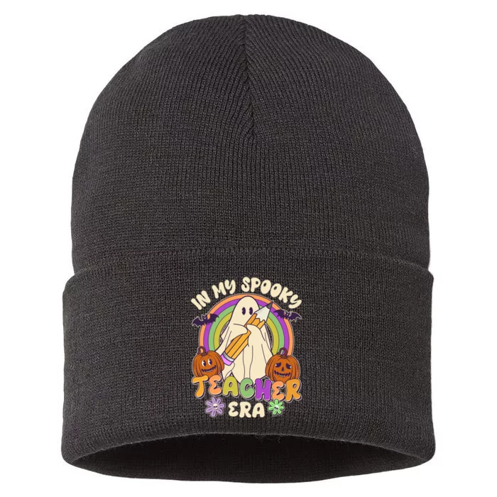 Funny Halloween In My Spooky Teacher Era Sustainable Knit Beanie