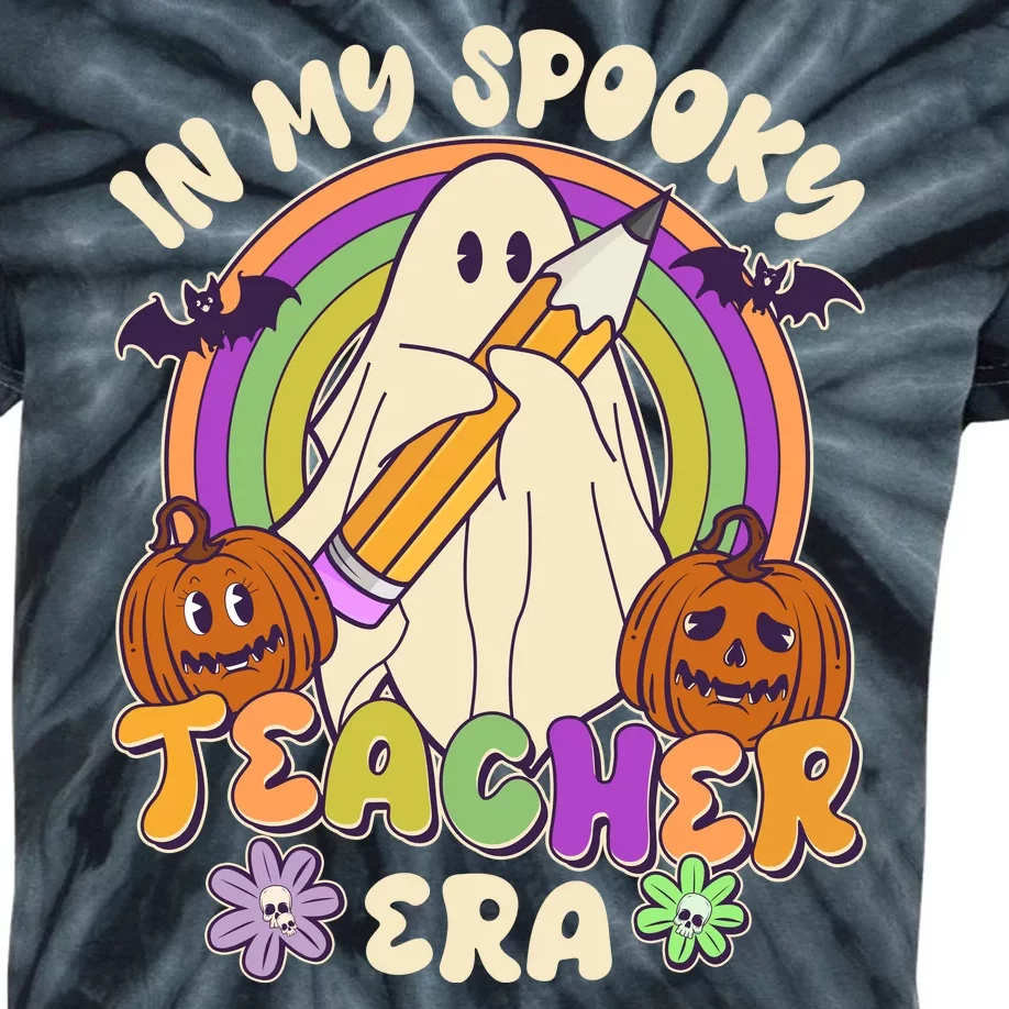 Funny Halloween In My Spooky Teacher Era Kids Tie-Dye T-Shirt