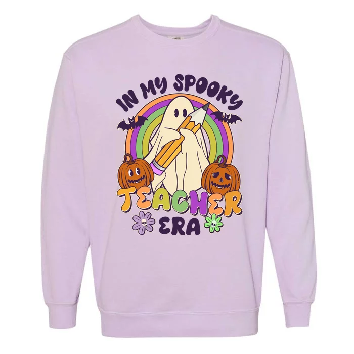 Funny Halloween In My Spooky Teacher Era Garment-Dyed Sweatshirt