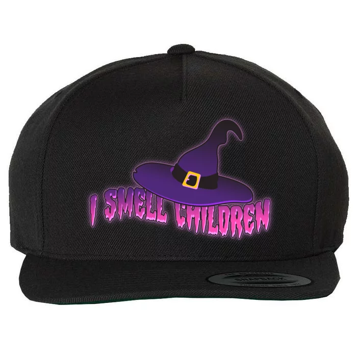 Funny Halloween I Smell Children Witches Wool Snapback Cap