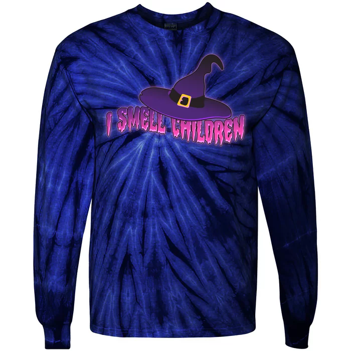 Funny Halloween I Smell Children Witches Tie-Dye Long Sleeve Shirt