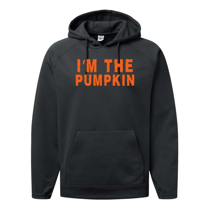 Funny Halloween IM The Pumpkin Jackolantern Pumpkin Halloween Costume Couple Performance Fleece Hoodie