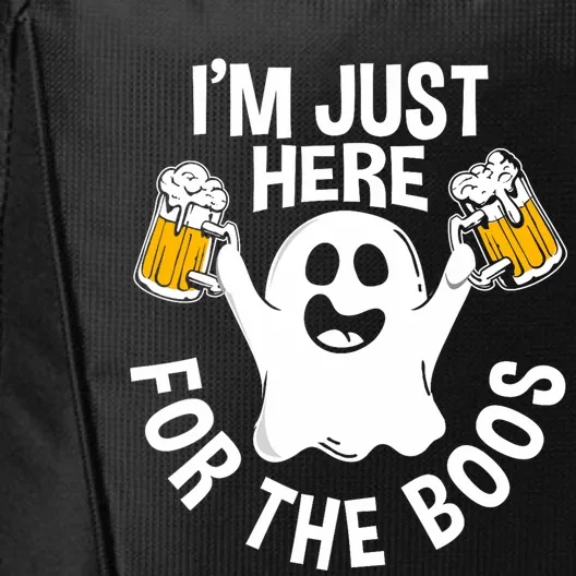 Funny Halloween Im Just Here For The Boos Gift City Backpack