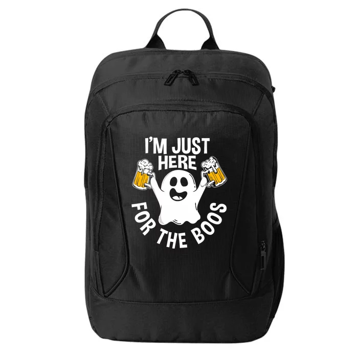 Funny Halloween Im Just Here For The Boos Gift City Backpack