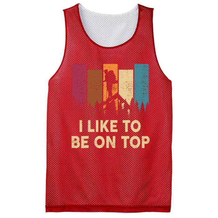 Funny Hikingshirt I Like Be On Top Mountain Hiker Mesh Reversible Basketball Jersey Tank