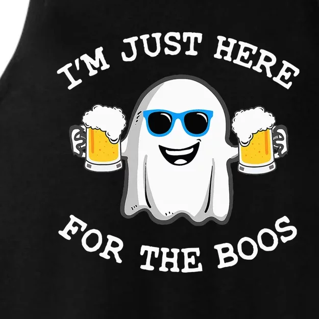 Funny Halloween Im Just Here For The Boos Costume Gift Ladies Tri-Blend Wicking Tank