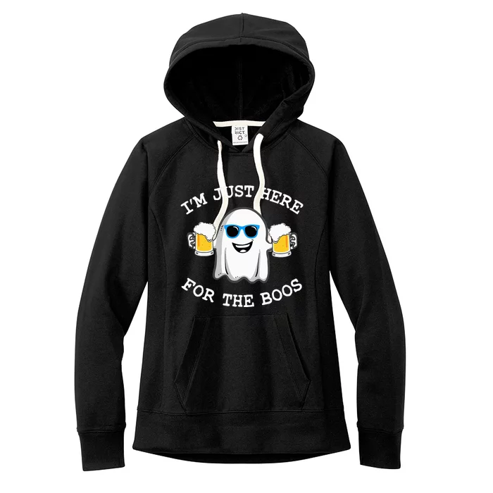 Funny Halloween Im Just Here For The Boos Costume Gift Women's Fleece Hoodie