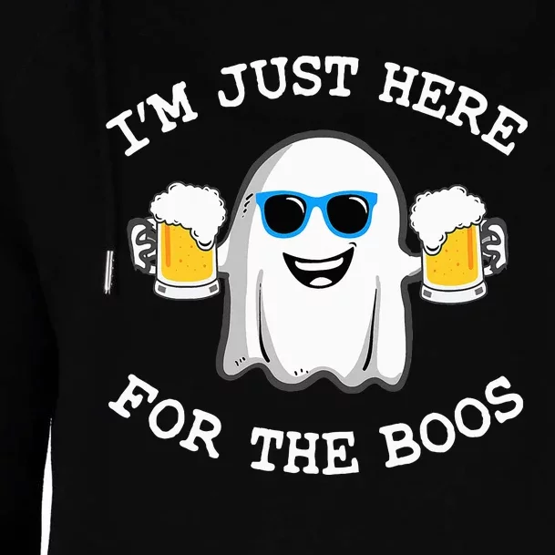 Funny Halloween Im Just Here For The Boos Costume Gift Womens Funnel Neck Pullover Hood