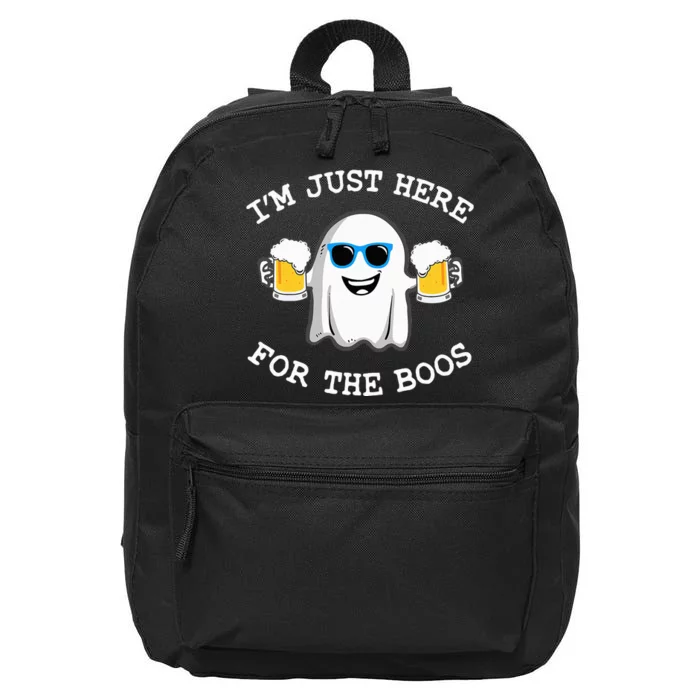 Funny Halloween Im Just Here For The Boos Costume Gift 16 in Basic Backpack