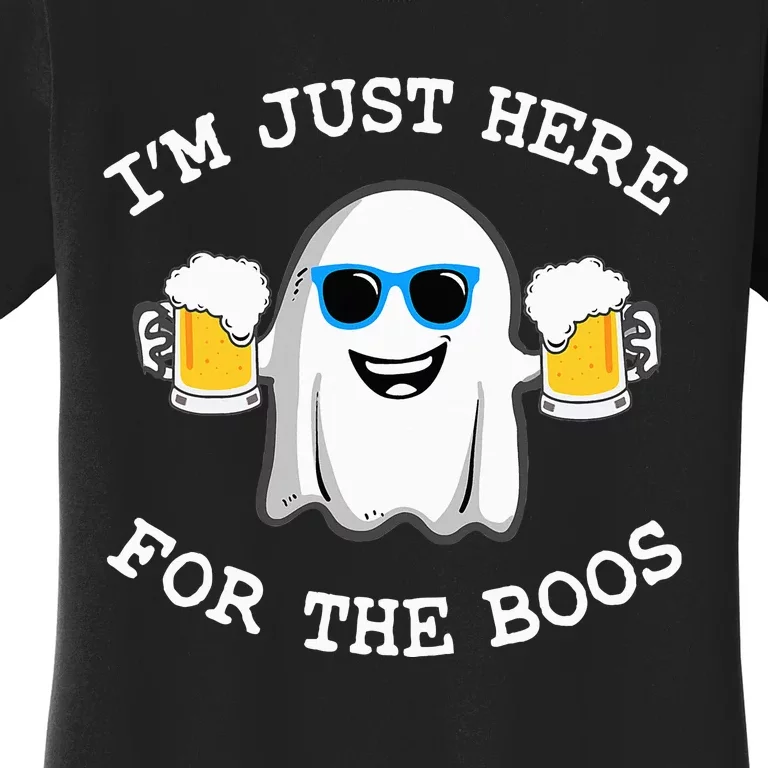 Funny Halloween Im Just Here For The Boos Costume Gift Women's T-Shirt