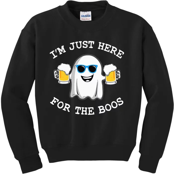 Funny Halloween Im Just Here For The Boos Costume Gift Kids Sweatshirt