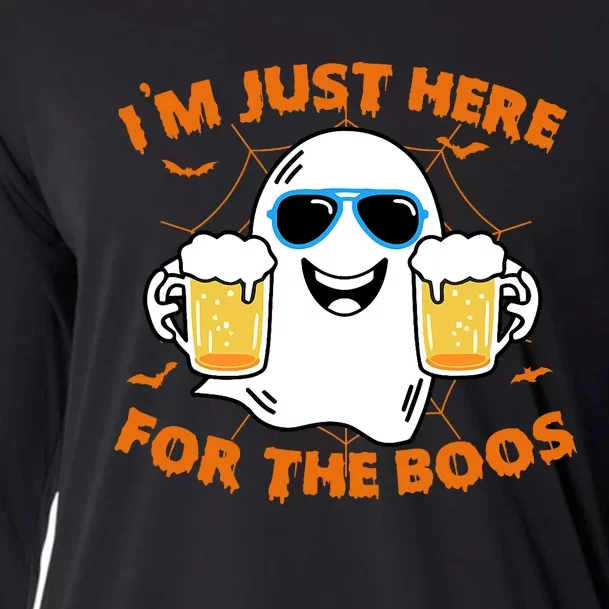 Funny Halloween Im Just Here For The Boos Costume Gift Cooling Performance Long Sleeve Crew