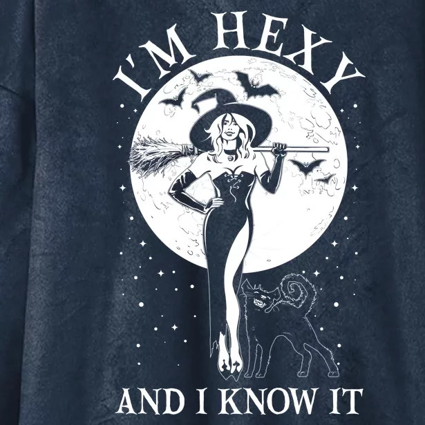 Funny Halloween I'm Hexy And I Know It Sexy Witch Hooded Wearable Blanket