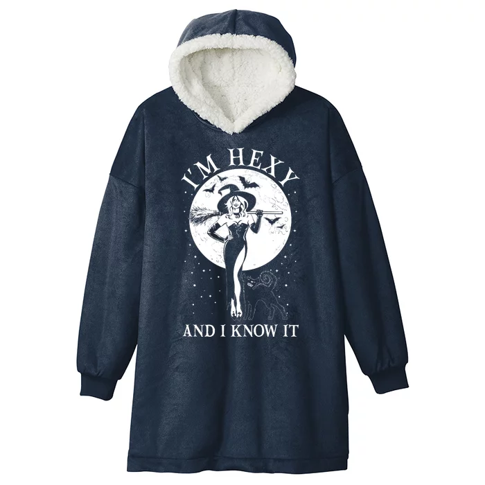 Funny Halloween I'm Hexy And I Know It Sexy Witch Hooded Wearable Blanket