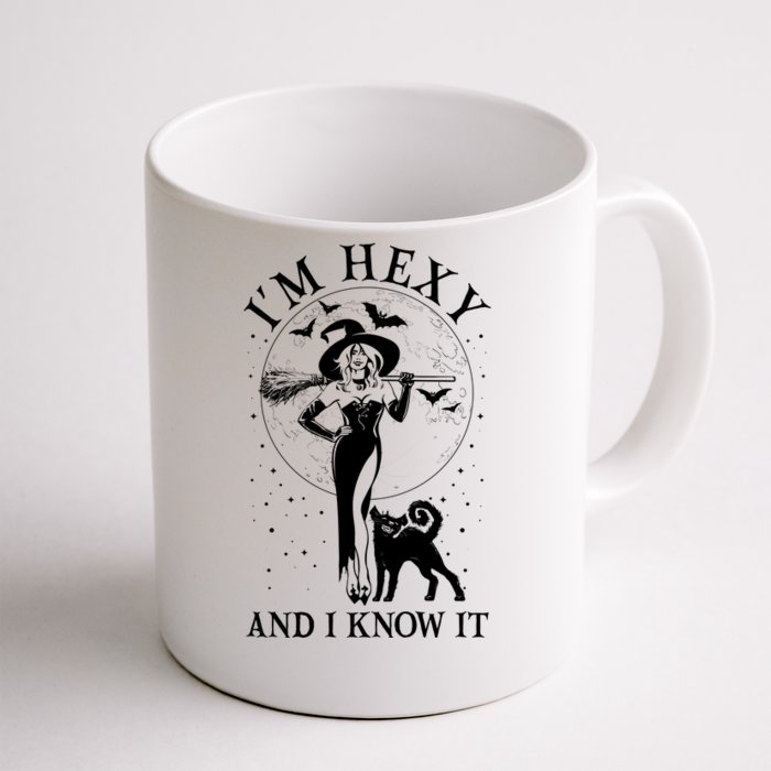 Funny Halloween I'm Hexy And I Know It Sexy Witch Front & Back Coffee Mug