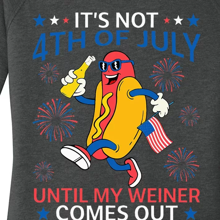 Funny Hotdog ItS Not 4th Of July Until My Wiener Comes Out Women's Perfect Tri Tunic Long Sleeve Shirt