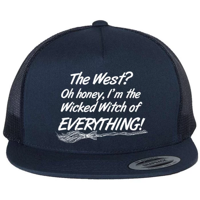 Funny Halloween I'm The Wicked Witch Of Everything Flat Bill Trucker Hat
