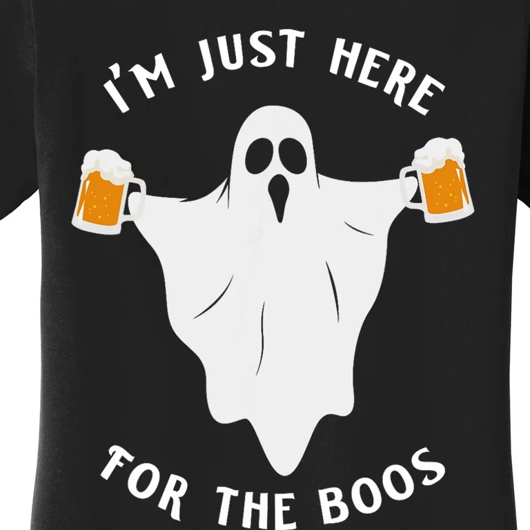 Funny Halloween IM Just Here For The Boos Costume Gift Women's T-Shirt