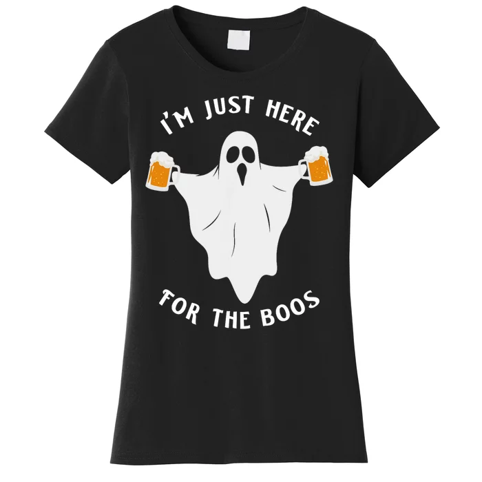 Funny Halloween IM Just Here For The Boos Costume Gift Women's T-Shirt