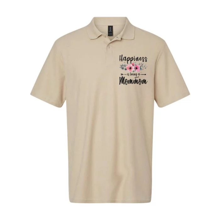 Funny Happiness Is Being A Mommom Mother's Day Gift Softstyle Adult Sport Polo