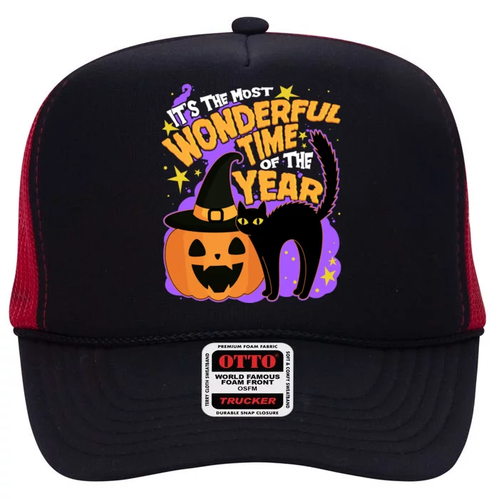 Funny Halloween It's The Most Wonderful Time Of The Year High Crown Mesh Trucker Hat