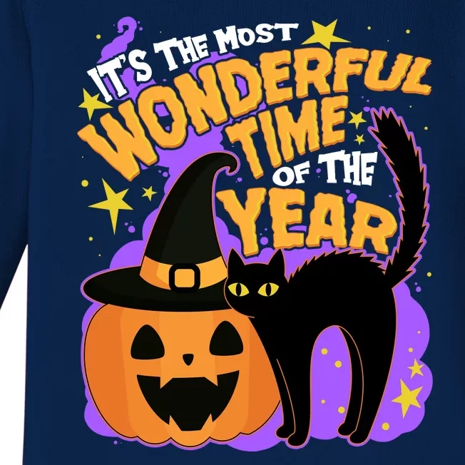 Funny Halloween It's The Most Wonderful Time Of The Year Baby Long Sleeve Bodysuit