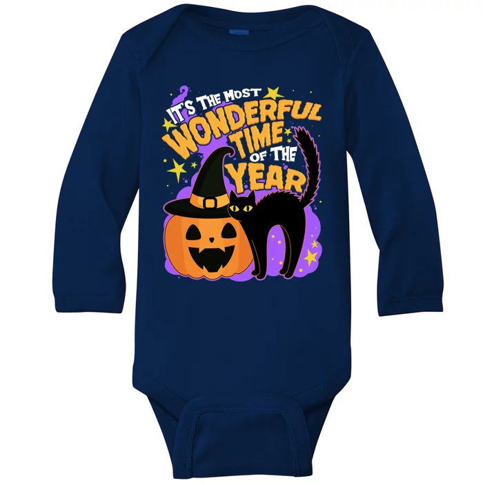 Funny Halloween It's The Most Wonderful Time Of The Year Baby Long Sleeve Bodysuit