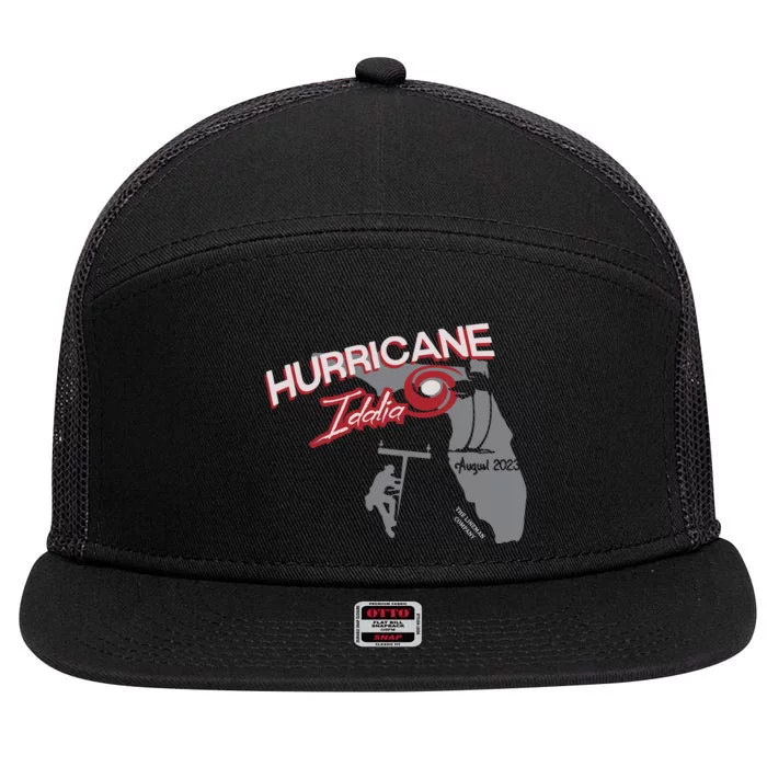 Florida Hurricane Idalia I Survived Hurricane Idalia Storm 7 Panel Mesh Trucker Snapback Hat