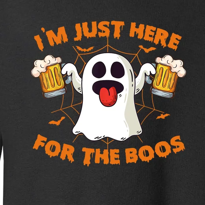 Funny Halloween IM Just Here For The Boos Costume Gift Toddler Sweatshirt