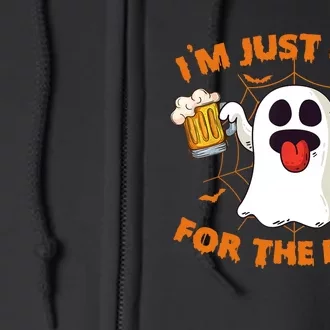 Funny Halloween IM Just Here For The Boos Costume Gift Full Zip Hoodie