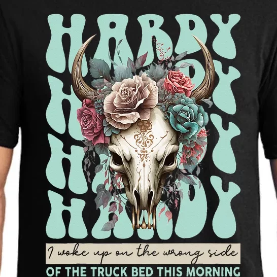 Funny Hardy I Woke Up On The Wrong Side Of The Truck Bed Pajama Set