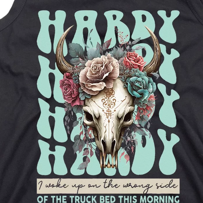 Funny Hardy I Woke Up On The Wrong Side Of The Truck Bed Tank Top