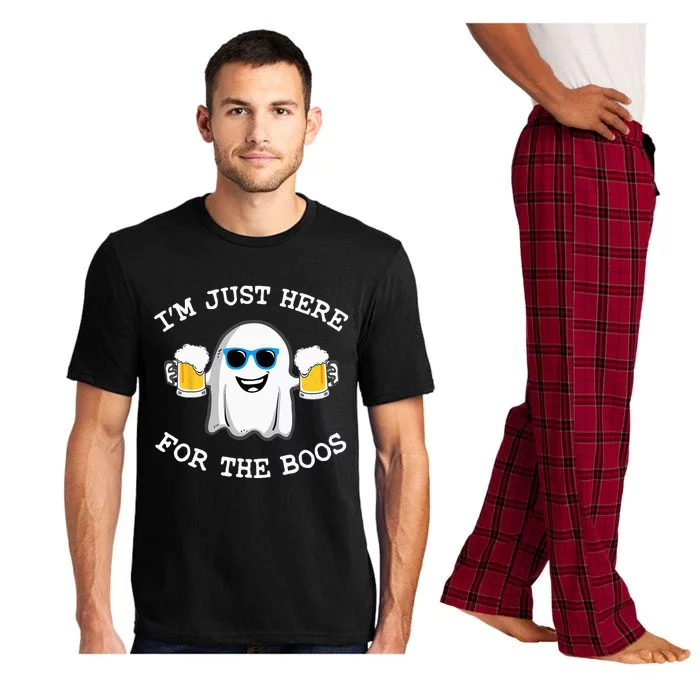 Funny Halloween Im Just Here For The Boos Costume Gift Pajama Set