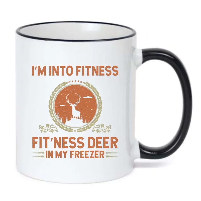 Funny Hunting IM Into Fitness Deer Freezer Hunter Dad Black Color Changing Mug