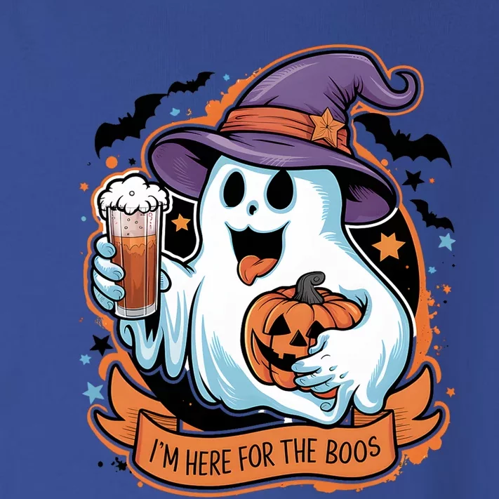 Funny Halloween IM Just Here For The Boos Beer Lover Toddler Long Sleeve Shirt