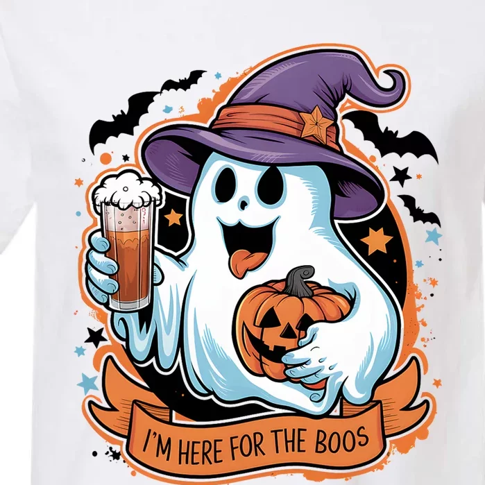 Funny Halloween IM Just Here For The Boos Beer Lover Garment-Dyed Heavyweight T-Shirt