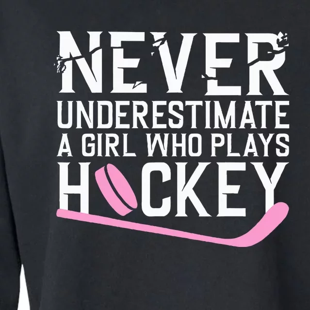 Funny Hockey Ice Hockey Player Hockey Lovers Cropped Pullover Crew