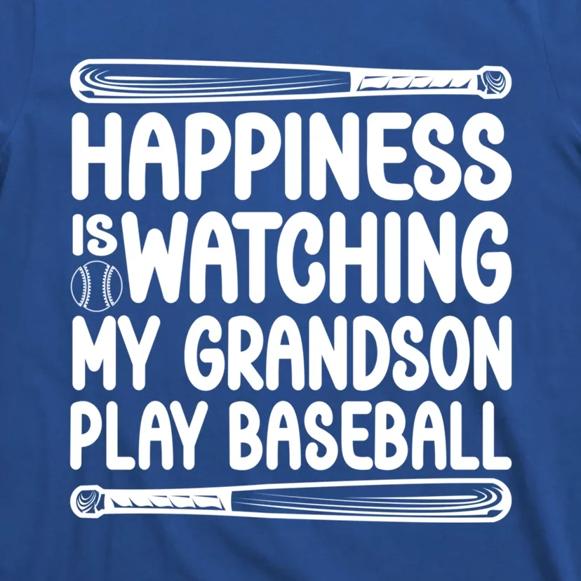 Funny Happiness Is Watching My Grandson Play Baseball Games Cool Gift T-Shirt