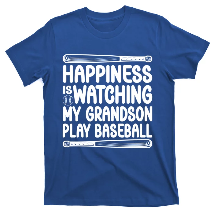 Funny Happiness Is Watching My Grandson Play Baseball Games Cool Gift T-Shirt